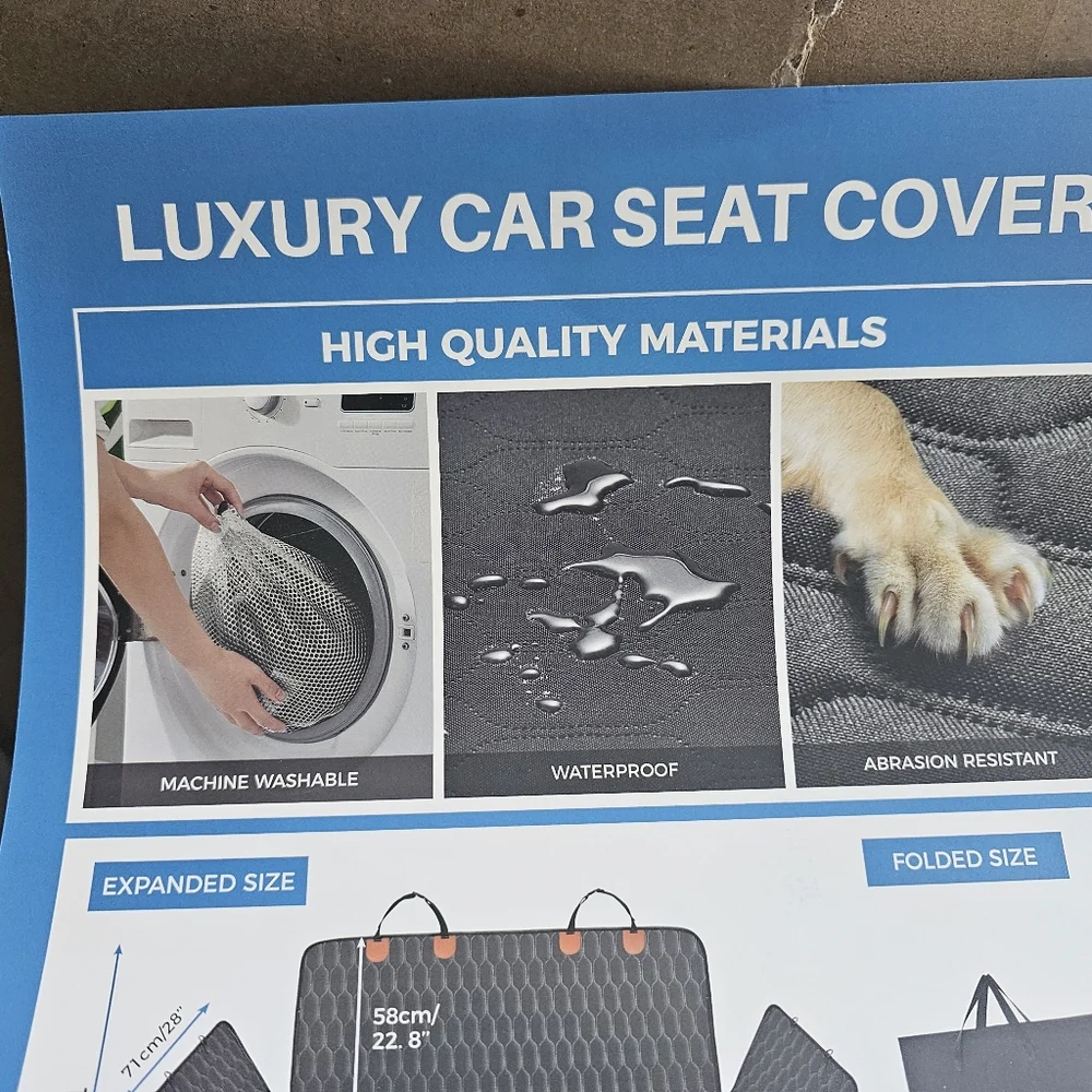 Chumajor Back Seat Extender for Dogs-Supports 400lb,Hard Bottom Dog Car Seat Cov